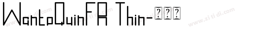 WantoQuinFR Thin字体转换